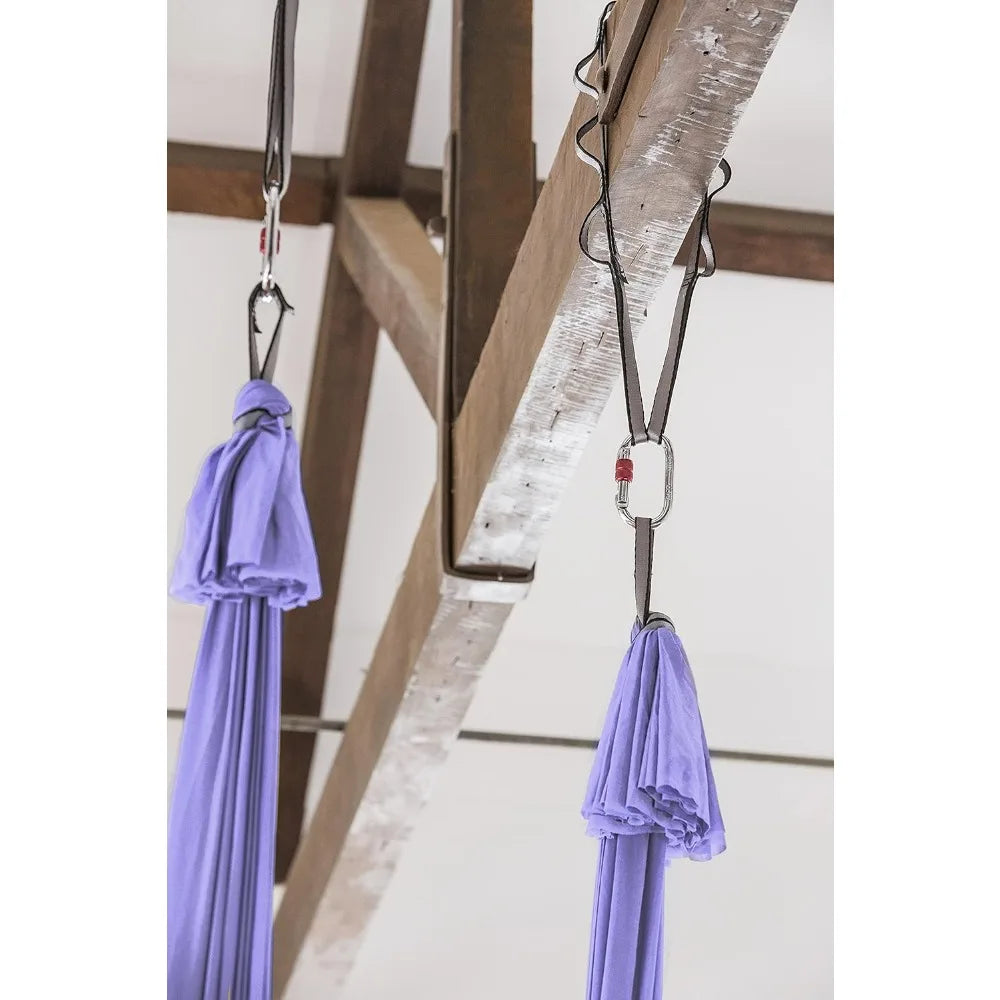 Silk Aerial Yoga Swing & Hammock Kit for Improved Yoga Inversions, Flexibility & Core Strength