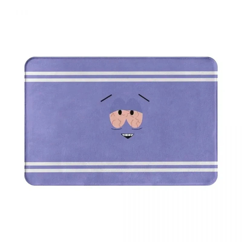 Purple Eye Print Non-Slip Doormat, Soft Floor Carpet for Bathroom Living Room Balcony