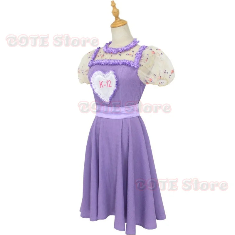 Movie K-12 Cosplay Costume Full Set Pink Purple Dress Uniform Suits for Women Outfit Halloween Carnival Party Clothes Roleplay