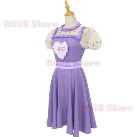 Movie K-12 Cosplay Costume Full Set Pink Purple Dress Uniform Suits for Women Outfit Halloween Carnival Party Clothes Roleplay