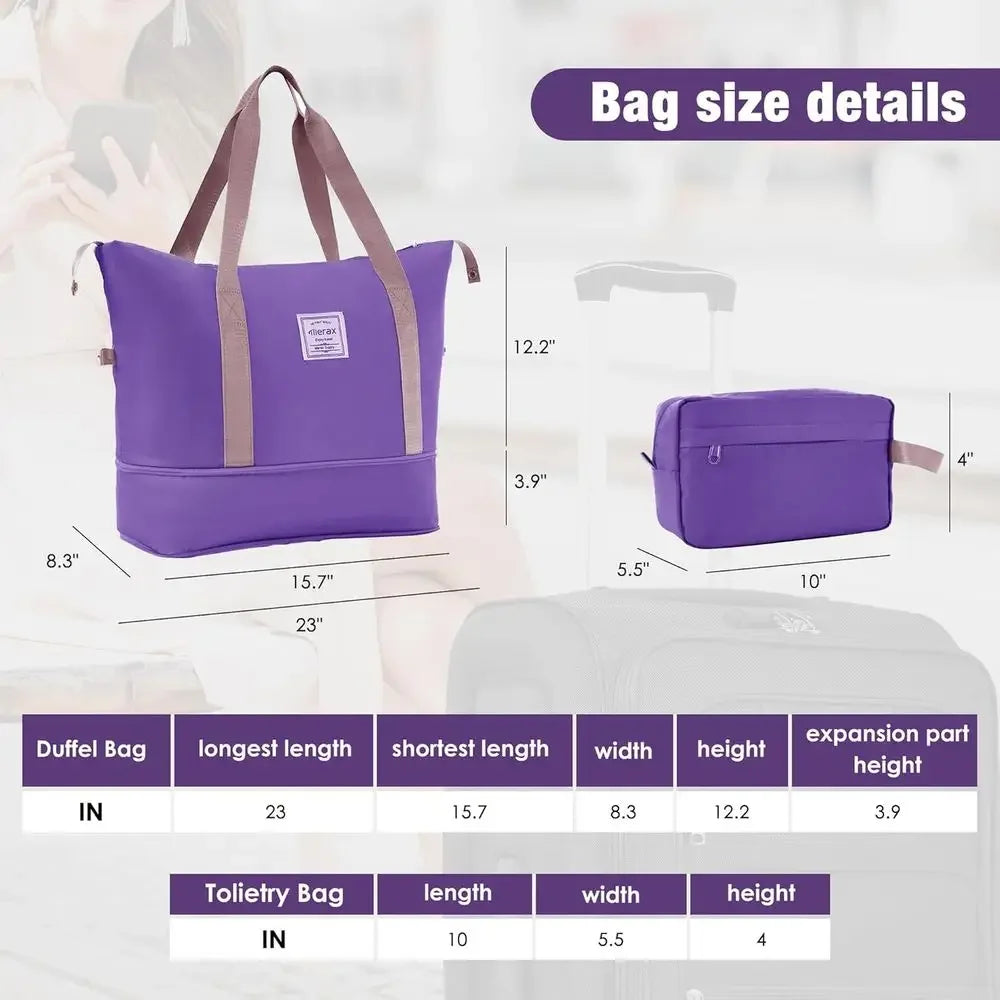 3-Piece Expandable Spinner Luggage Set with Dual Bag Wheels, 22, 26, 30