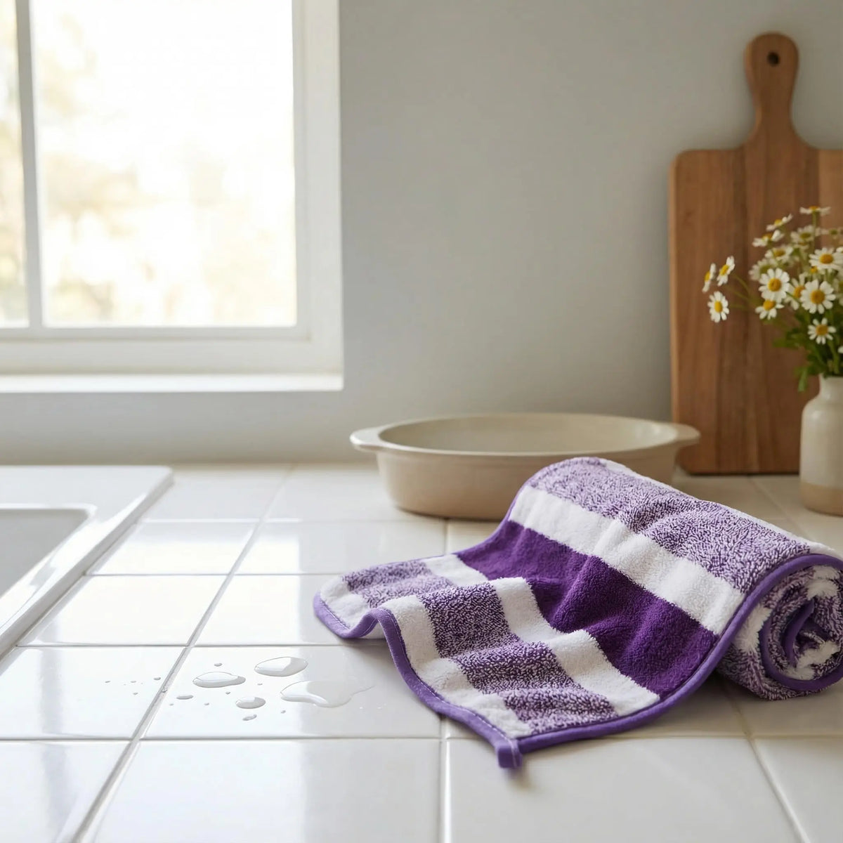 18pcs Set of Dark Wide Strip Coral Fleece Towel Bath Towel Set, Super Absorbent, 4 Bath Towels, 4 Towels, 10 Square Towels, Quick Dry, Ultra Soft