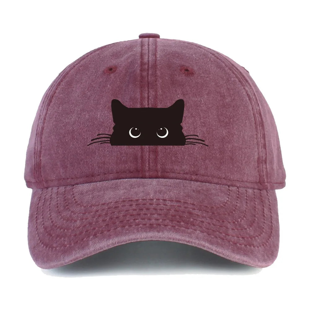 Cute Cartoon Cat Print Hat
