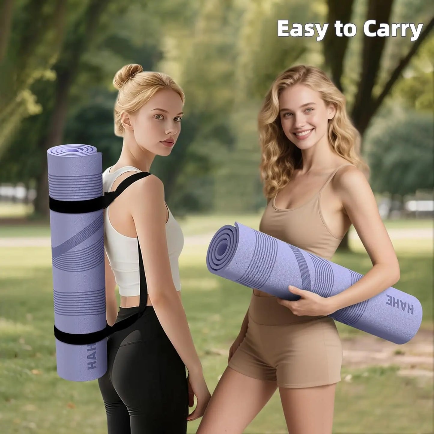 Extra Wide 7mm Thick Yoga Mat, Non-Slip Exercise Mat