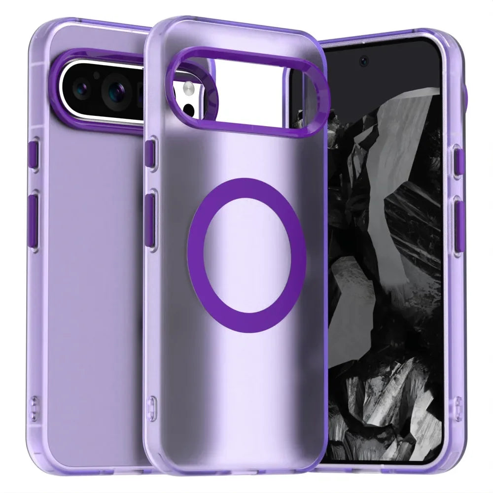 Matte Clear Magnetic Wireless Charge Armor Magsafe Case For Google Pixel 10 9 8 Pro XL 9A Military Shockproof