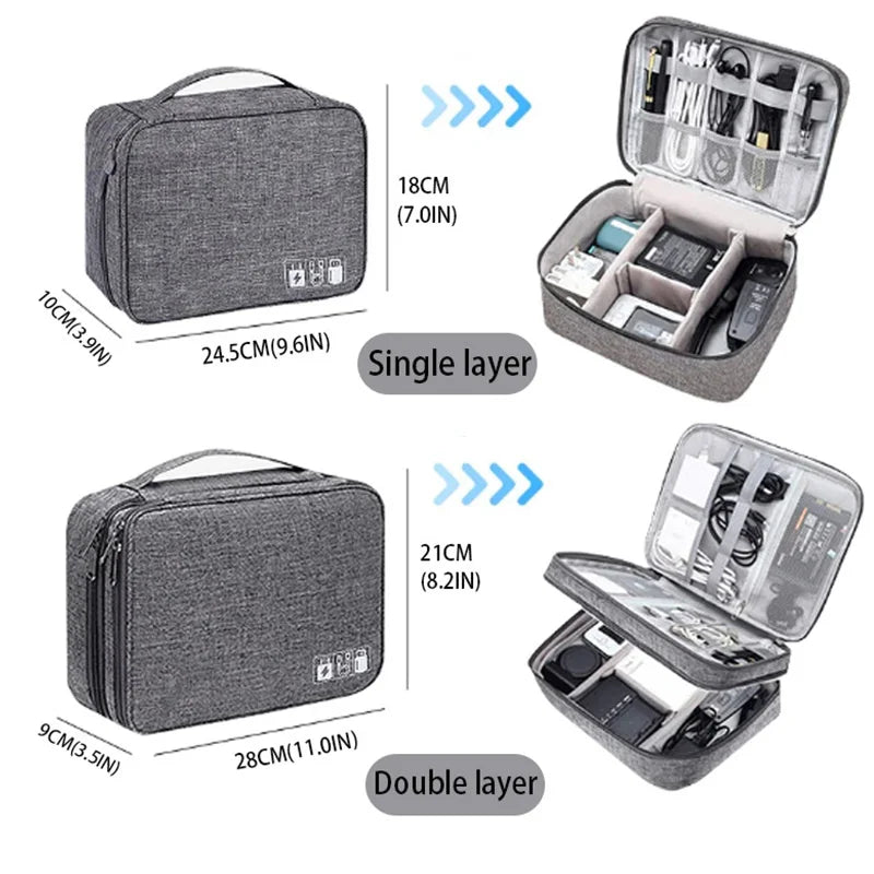 Travel Cable & Electronics Waterproof Storage Bag