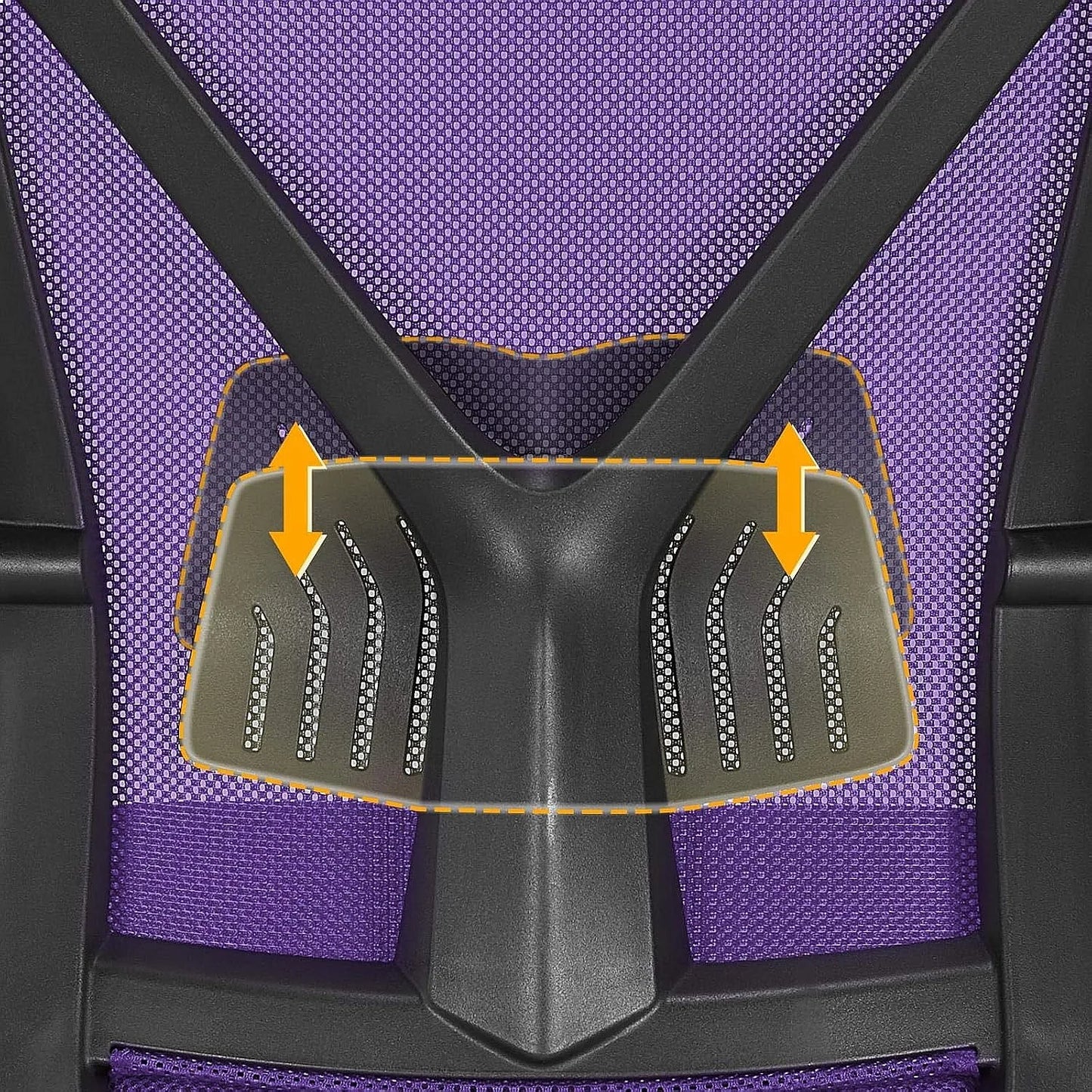 Ergonomic Mesh Office Chair with Adjustable Lumbar Support Mid Back Swivel Task Chair Purple