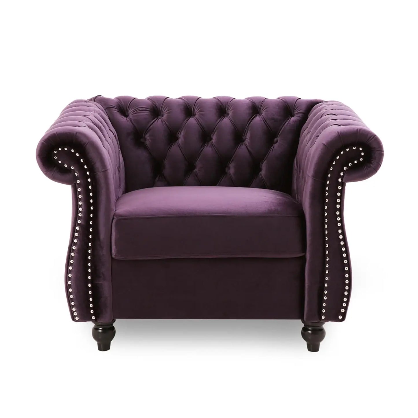 Tufted Velvet Club Chair Button-Tufted Upholstered Accent Seat
