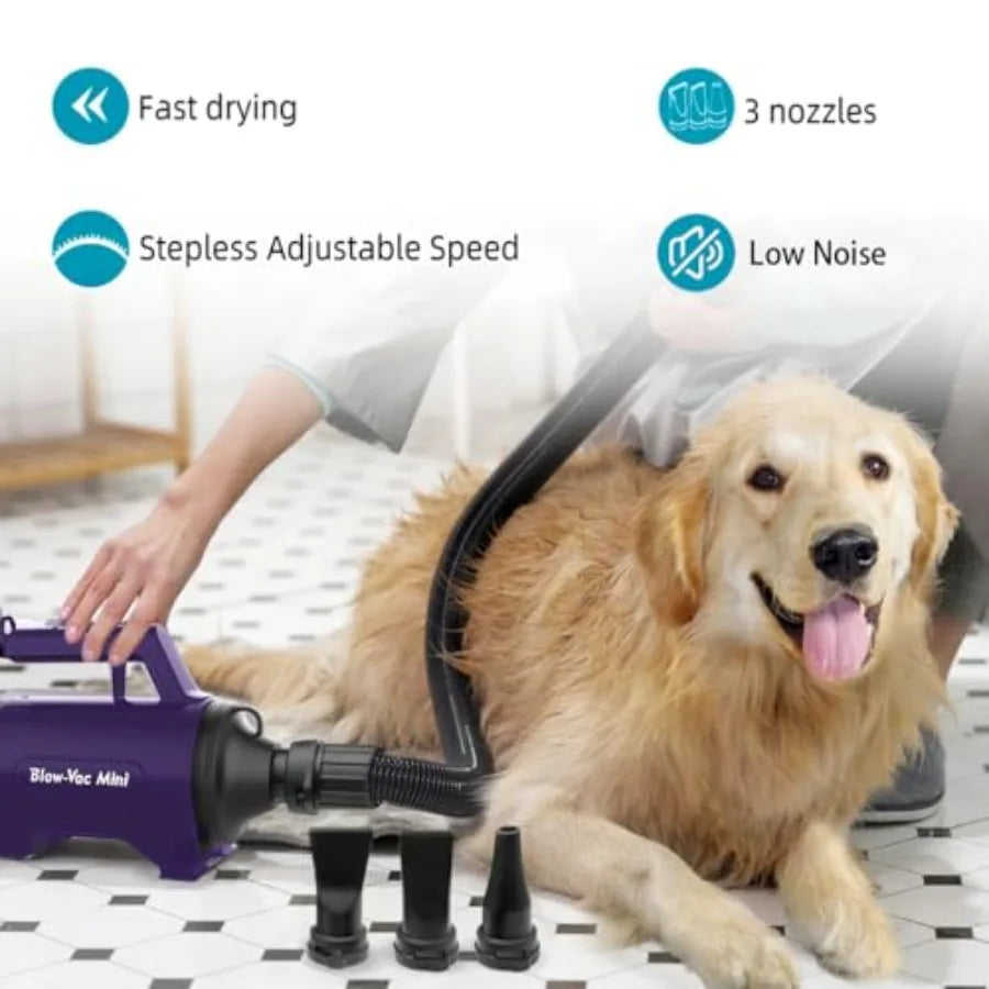 Dog Dryer High Velocity Professional Dog/Pet Grooming Force Hair Dryer/Blower