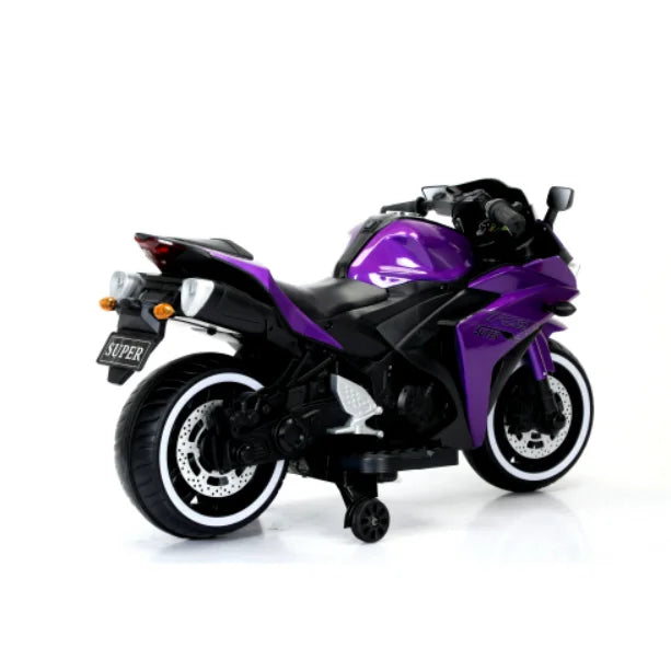 Kids Motorcycle 12V  for Kids  Ride on Toy with Training Wheels, Manual Throttle, Hand Controls