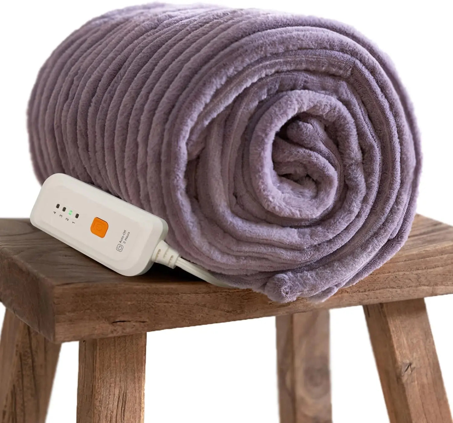 Electric Heated Throw Blanket 50x60 Inches, 4 Heat Levels, Auto Shut-Off, Machine Washable, ETL FCC Certified