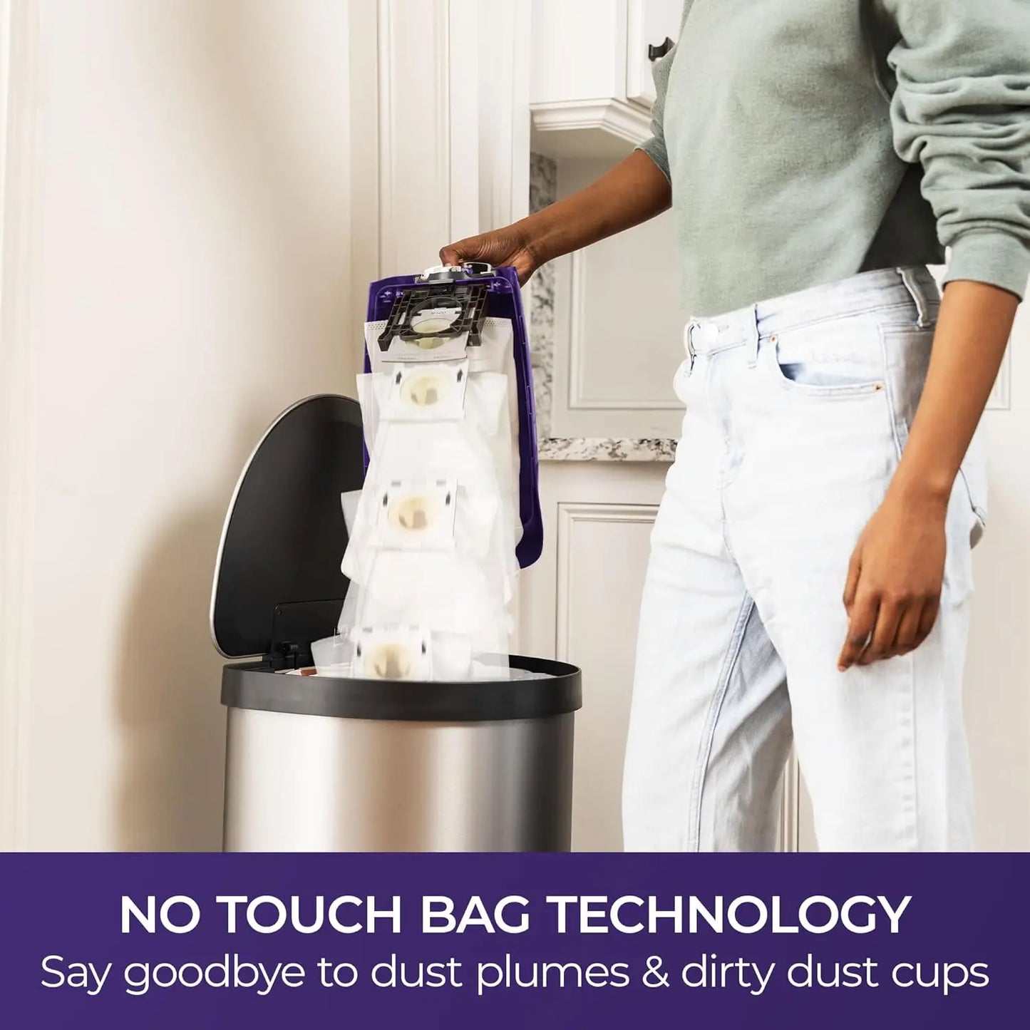 Powerful Bagged Upright Vacuum with HEPA Filter, 3-in-1 Tools for Hardwood Floors and Pet Hair, Lightweight