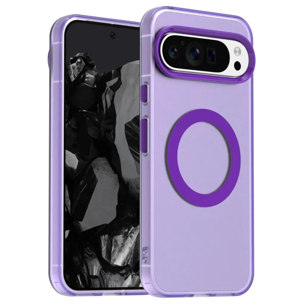 Matte Clear Magnetic Wireless Charge Armor Magsafe Case For Google Pixel 10 9 8 Pro XL 9A Military Shockproof