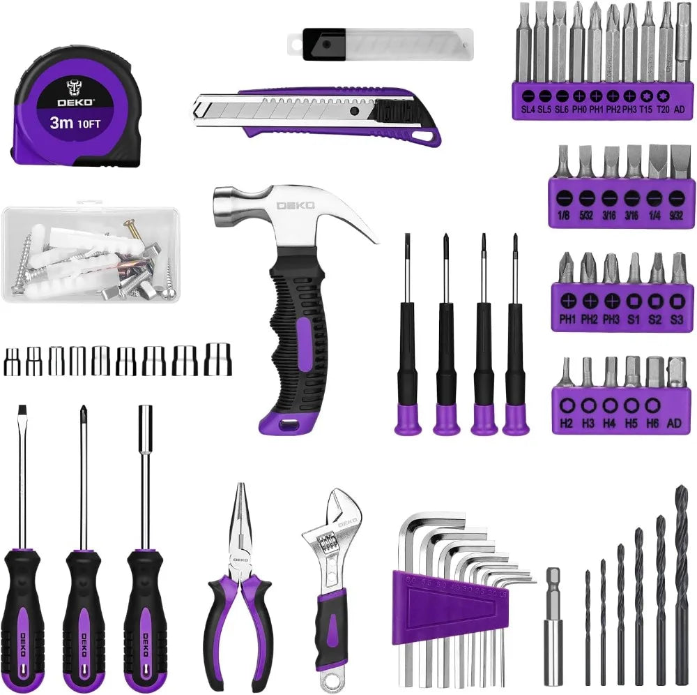 126-Piece Home Tool Kit with 8V Cordless Drill, w/ Storage Case