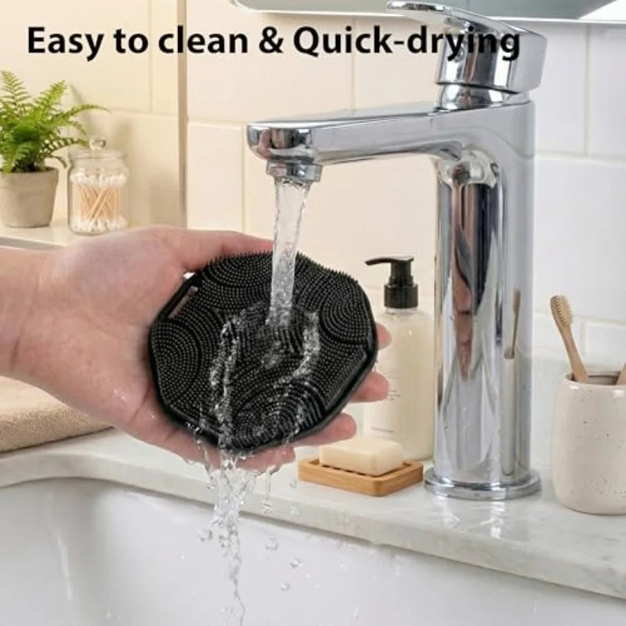 2 Pack Silicone Exfoliating Body Scrubber with Handle
