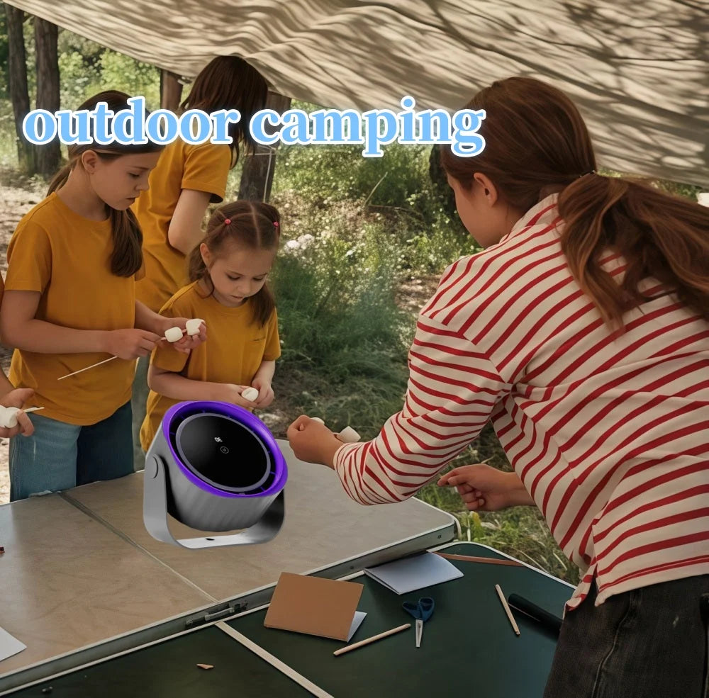 Portable Clip or Desktop Fan, Touch Screen 360° Adjustable, Rechargable battery