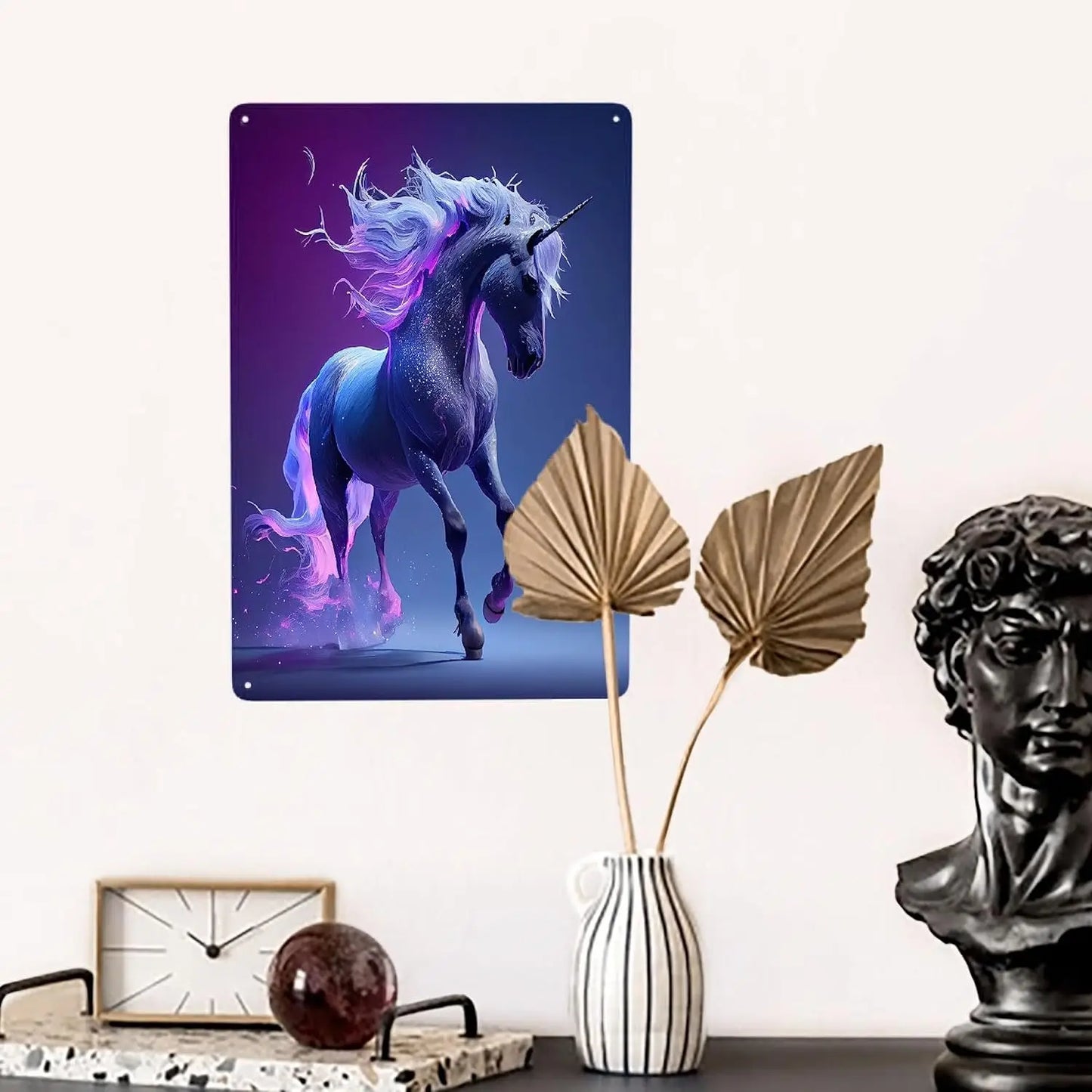 Purple Unicorn Metal Poster Sign Decor Funny Aluminum 12x8 Inch Posters