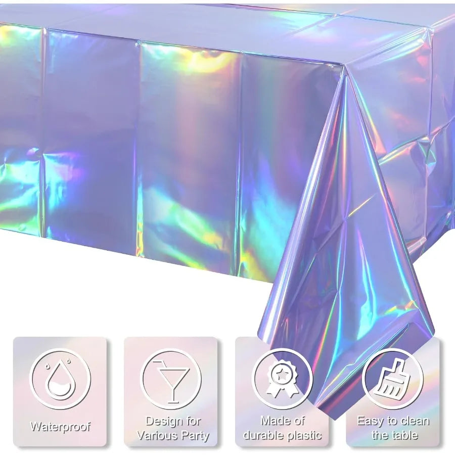 3 Pack Iridescent Light Purple Tablecloth