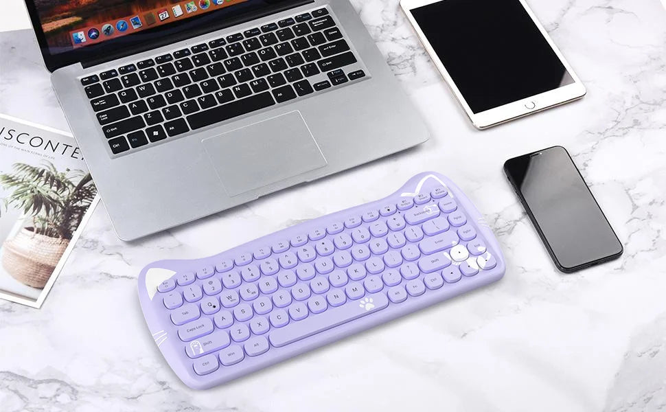 AJAZZ 3060i Wireless Cute Computer Keyboard