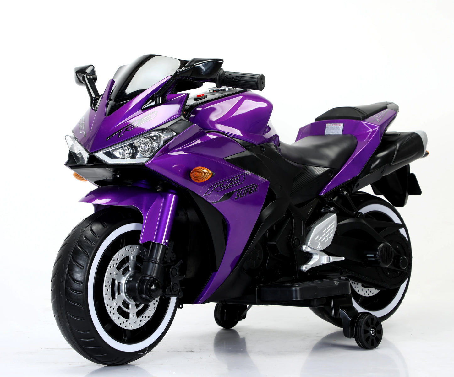 Kids Motorcycle 12V  for Kids  Ride on Toy with Training Wheels, Manual Throttle, Hand Controls
