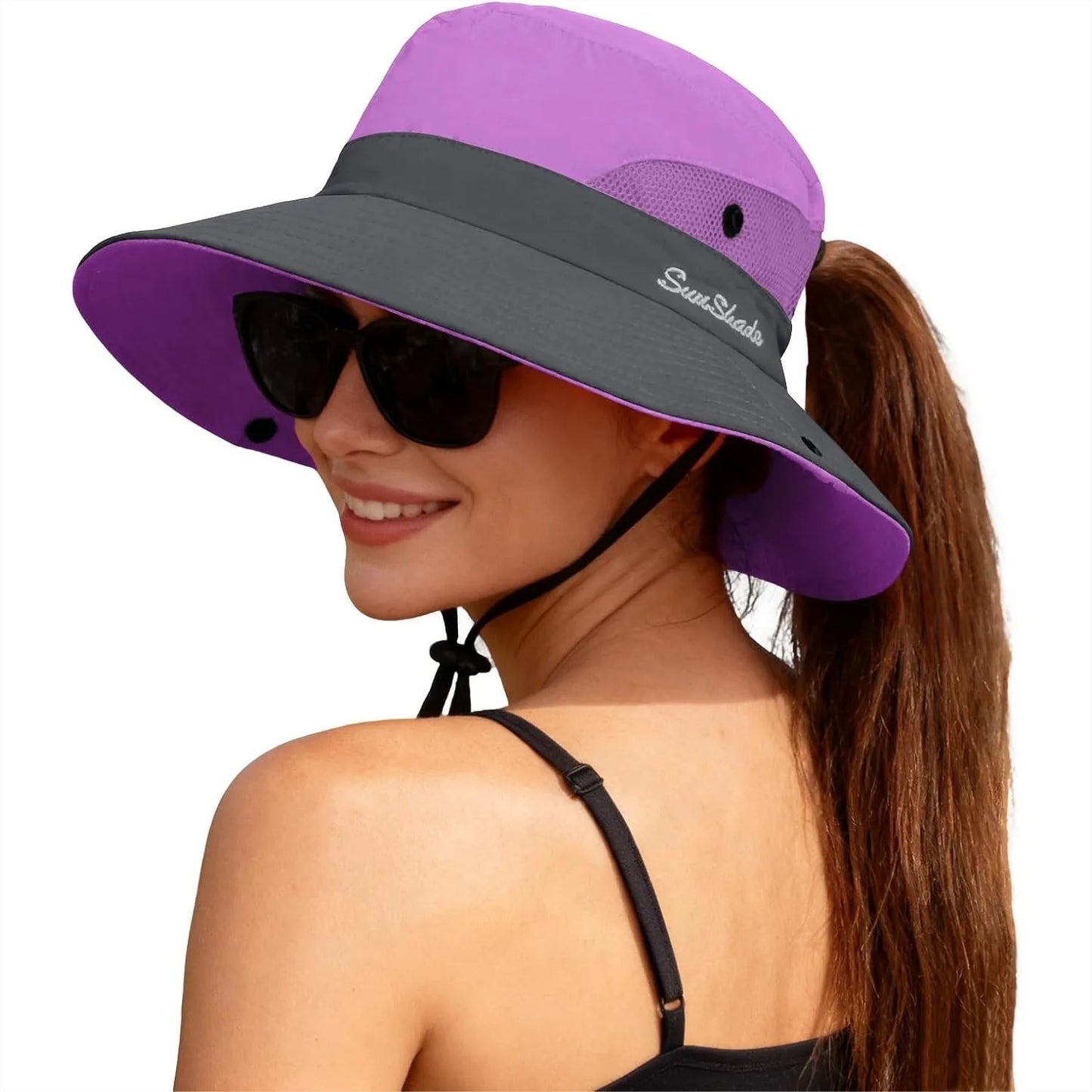 Women's Safari Sun Hat Wide Brim Outdoor Bucket Hat Foldable