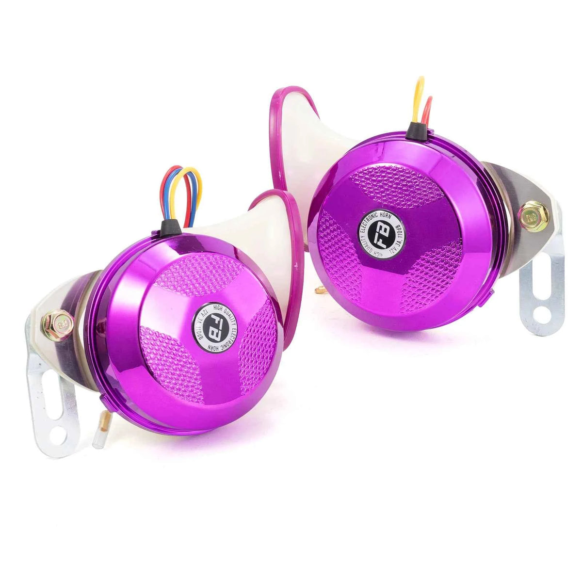 FARBIN 2Pcs/Kit 120db Snail Air Horn 12V Super Loud Six Tone Waterproof Horn