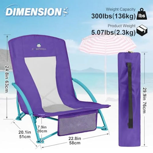 Low Beach Chairs 2 Pack