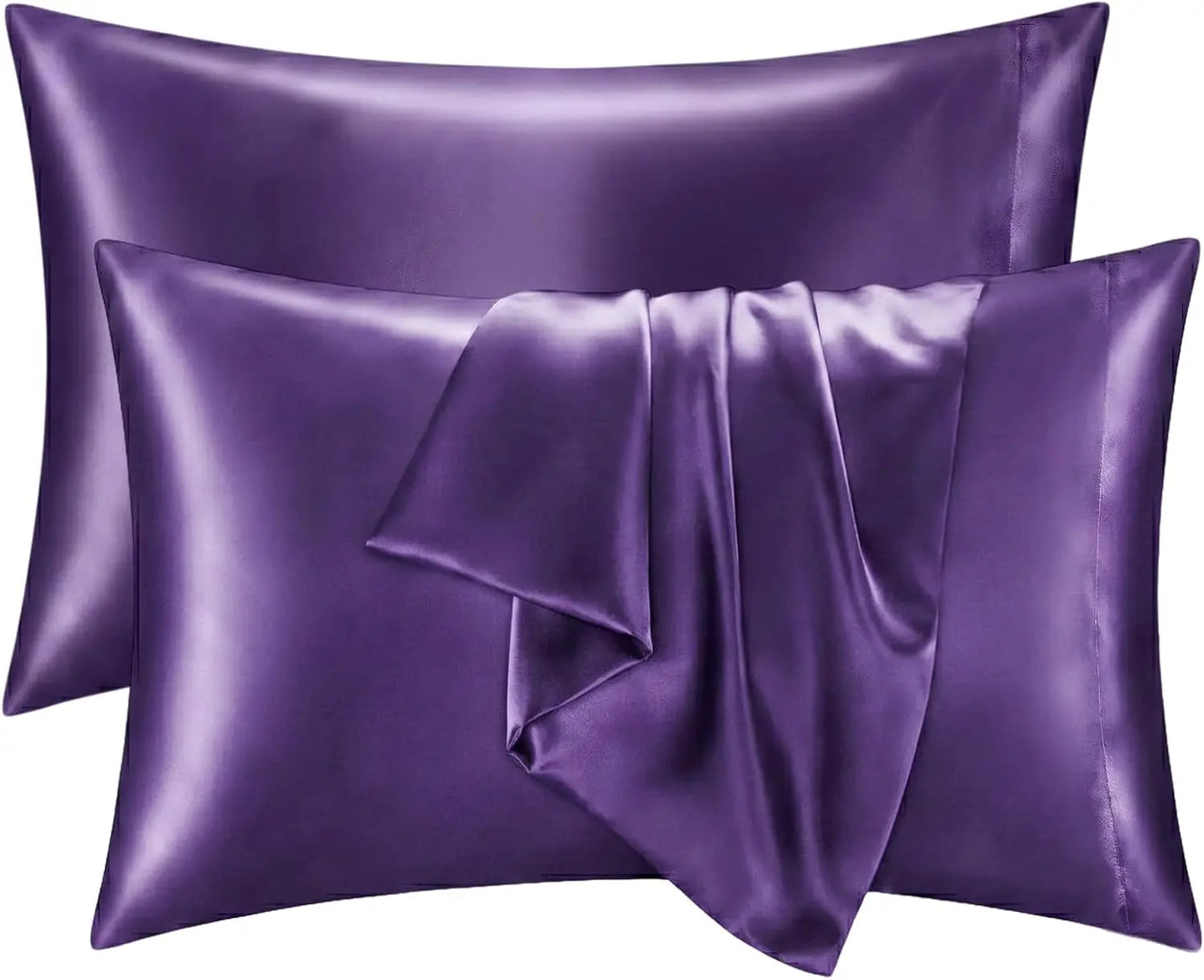 2 Pack Satin Cooling Pillowcases, King Size 20x36 inch