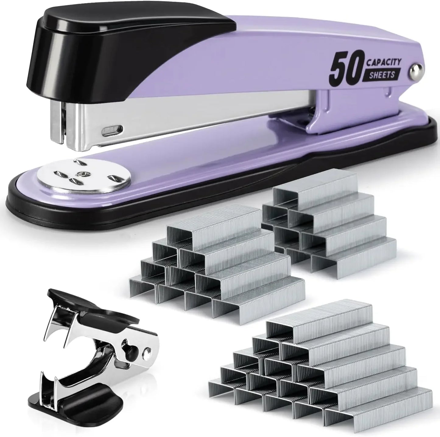 Heavy Duty Desk Stapler With 2000 Staples, Staple Remover, 50 Sheet Capacity
