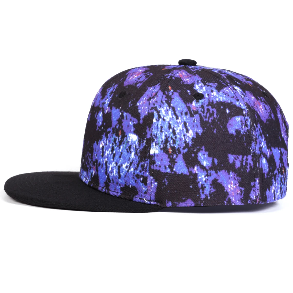 1piece Unisex Purple Starry Sky Print Hip Hop Hat