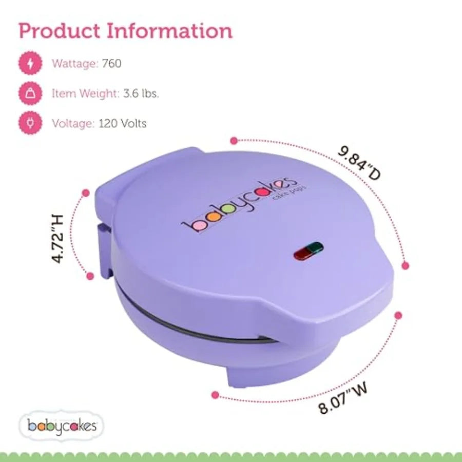 Cake Pop Maker by Select Brands - Includes Decorating Stand and 50 Sticks - Non-Stick Coating
