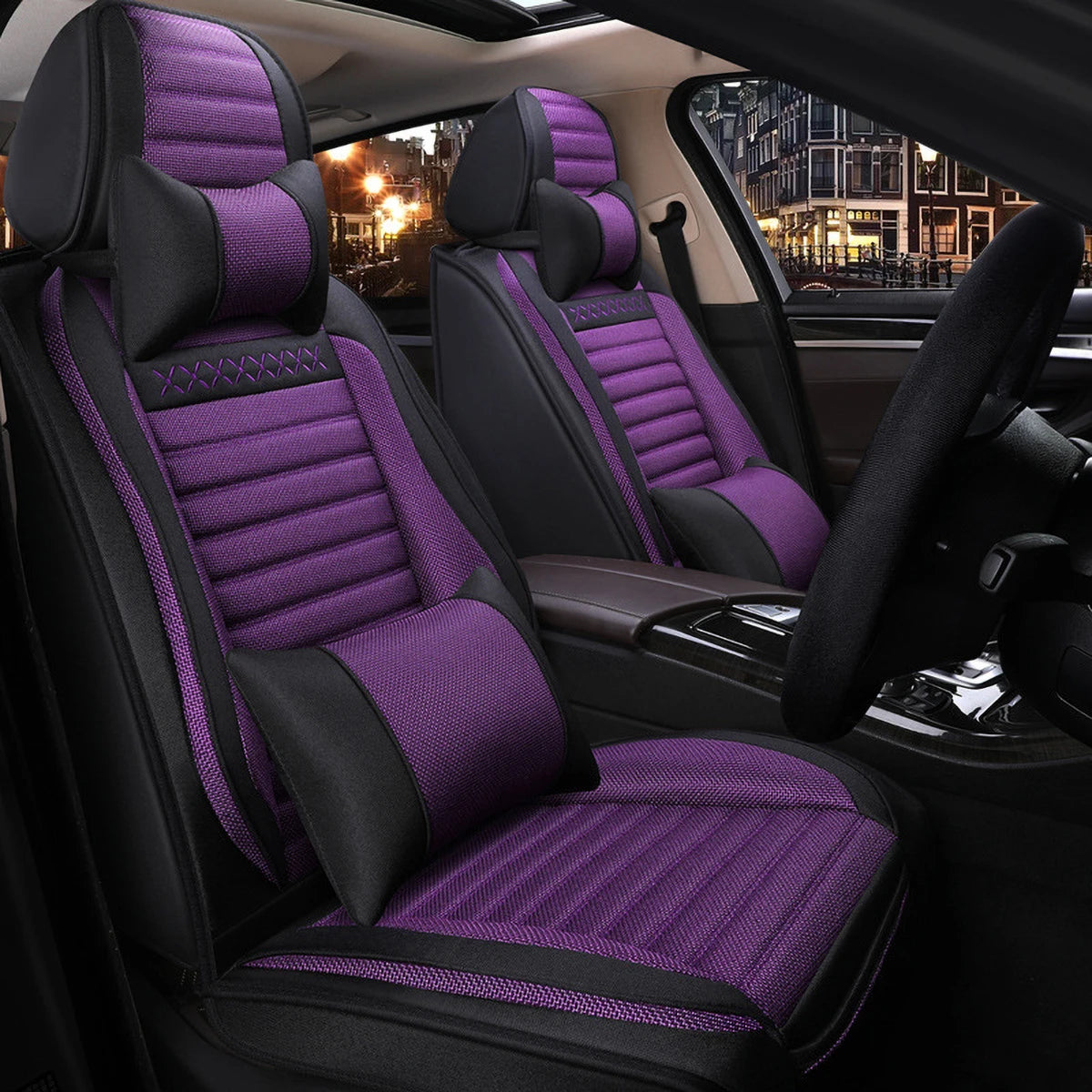Car Seat Covers Full Set, Fit for Lexus RX, NX, ES, UX, RZ, LBX, HS, Universal PU Leather Car Seat Protectors, Easy Installation, All Seasons