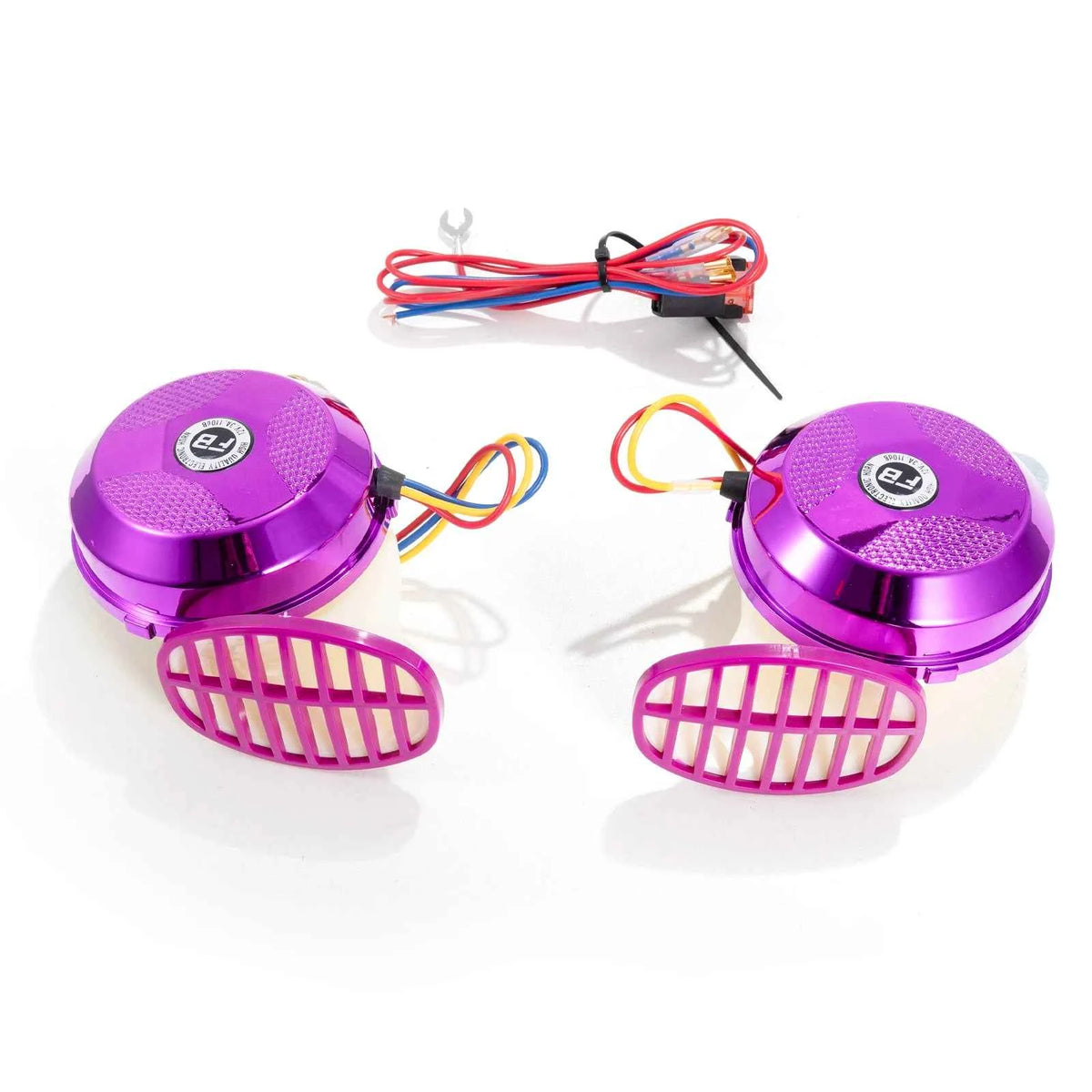 FARBIN 2Pcs/Kit 120db Snail Air Horn 12V Super Loud Six Tone Waterproof Horn