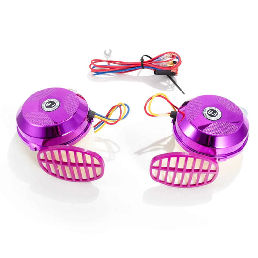 FARBIN 2Pcs/Kit 120db Snail Air Horn 12V Super Loud Six Tone Waterproof Horn