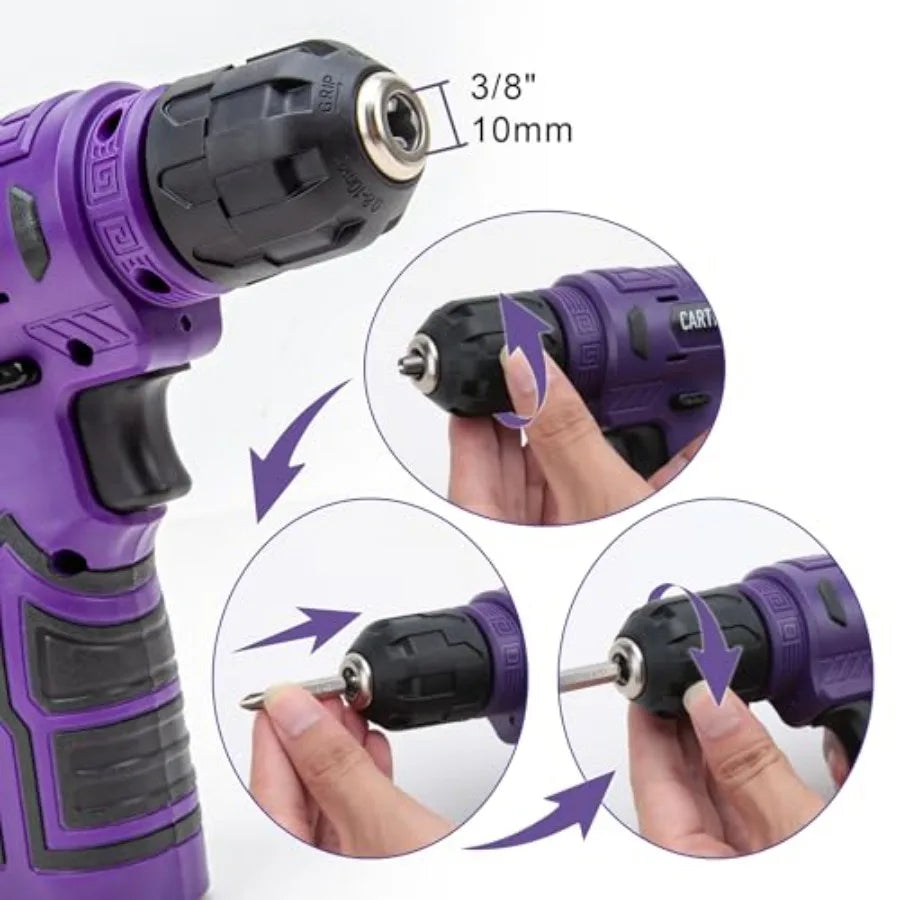150-Piece Household Tool Set, 8V Cordless Drill Driver Kit, Complete Hand Tool Kit