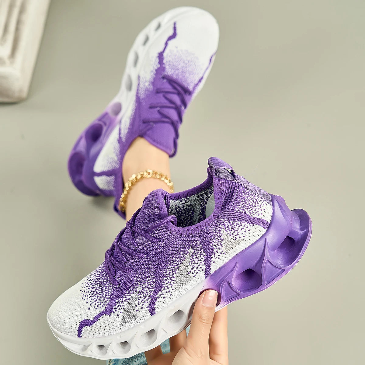 Women's Shoes 2025 New Summer Breathable Mesh Sports Mesh Shoes Casual Couple Blade Running Trendy Shoes