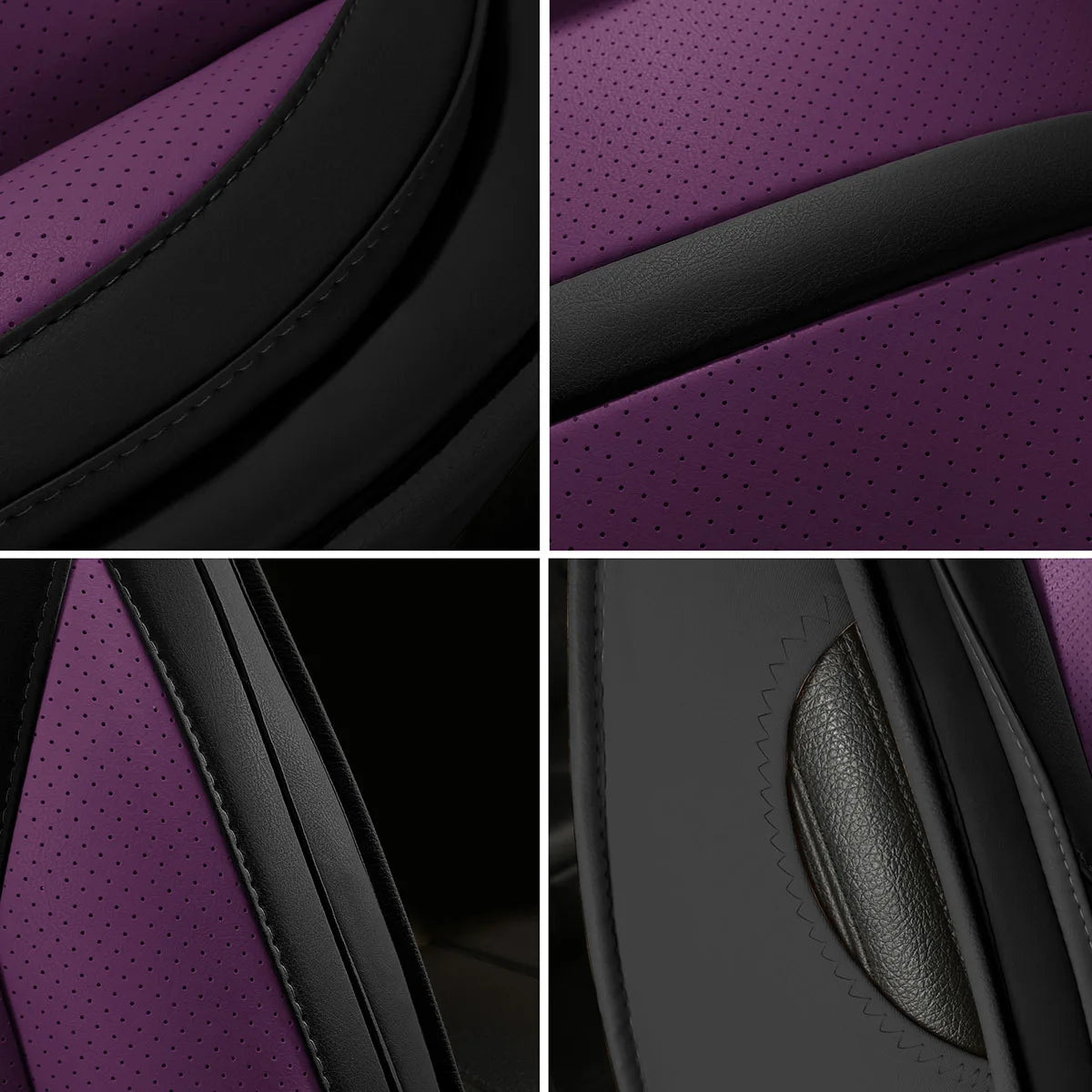PU Leather Car Seat Covers Full Set, Fit For Mercedes-Benz C-Class, E-Class, A-Class, GLC, GLA, GLE, EQC