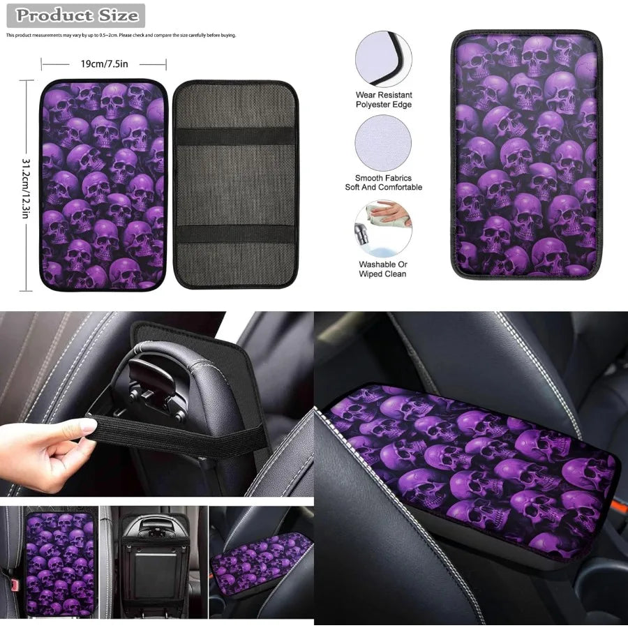 Skull Printed Car Seat Covers 12 Piece Set