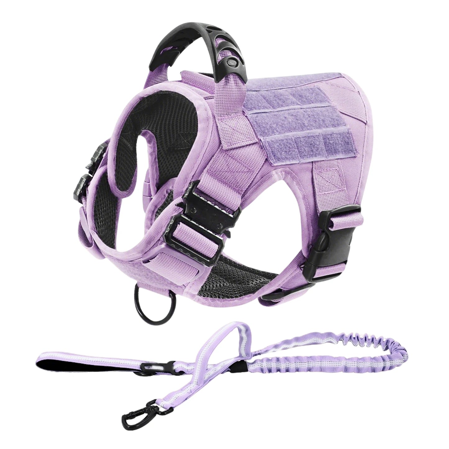 Military Dog Harness For Large/ Medium Dogs: Harnesses, Leash, Adjustable Tactical Training Vest