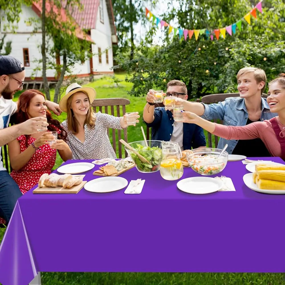 12 Pack  Plastic Tablecloth  54 x 108