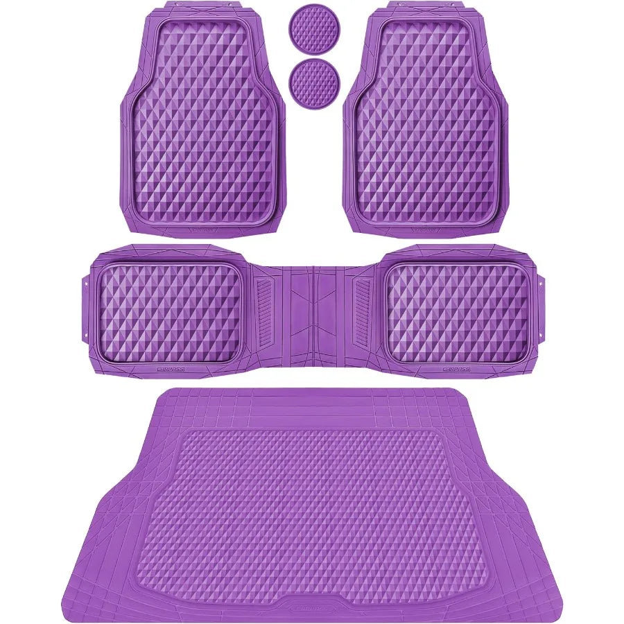 Heavy Duty Rubber Purple Car Floor Mats Cargo Liners