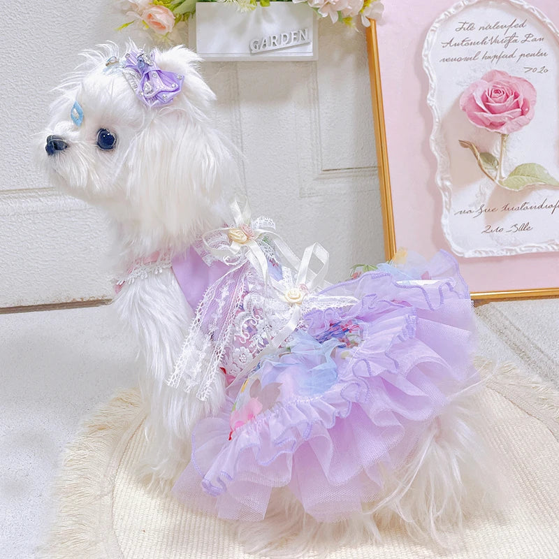 Purple Lolita Princess Dress for Small/Medium Pet