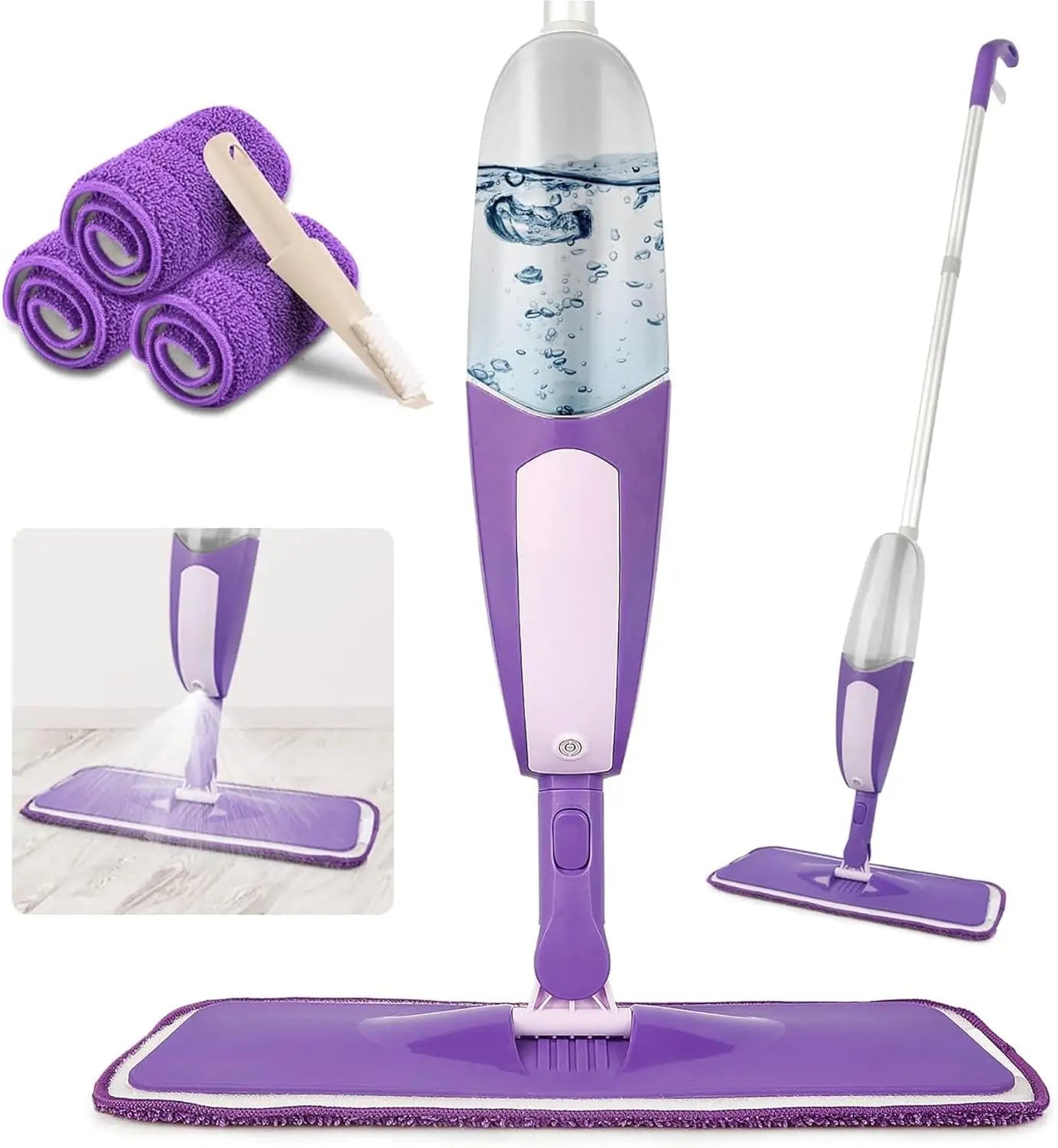 Microfiber Spray Mop for Floor Cleaning - Wet Dry Mop with Sprayer and Washable Pads