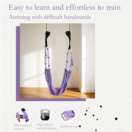 Home Backbend & Inversion Training Strap, Adjustable. 10x9x1cm, for Flexibility, Core Strength, Safe
