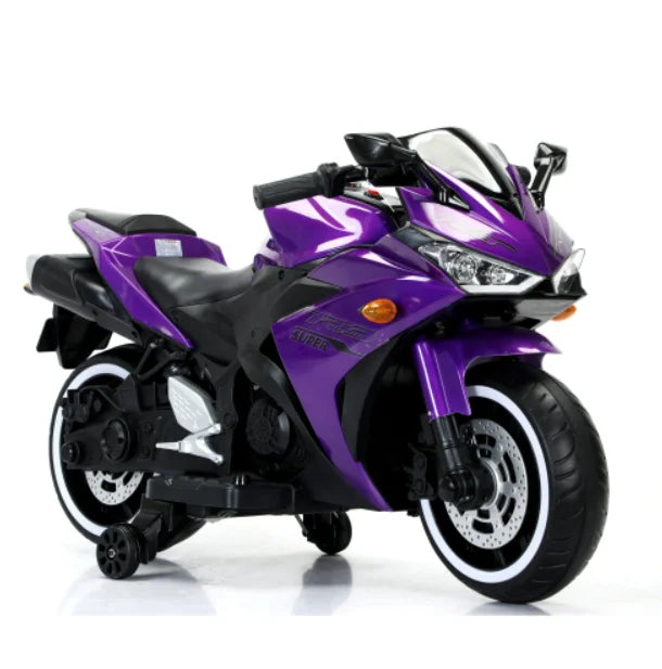 Kids Motorcycle 12V  for Kids  Ride on Toy with Training Wheels, Manual Throttle, Hand Controls