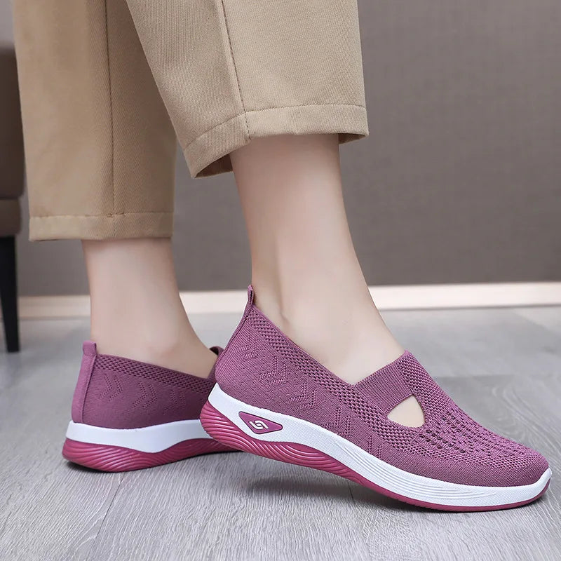 Breathable Hollow Out Slip-On Shoes for Women