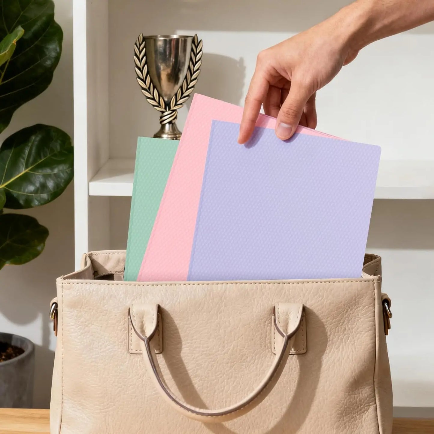 6-Pack Pastel Purple Folders with Pockets and Fasteners