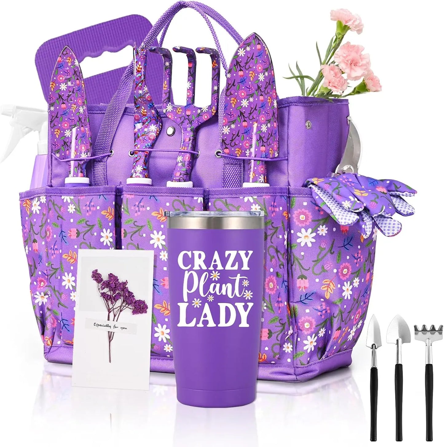 14 PCS Garden Tool Set with Tote Bag & Tumbler