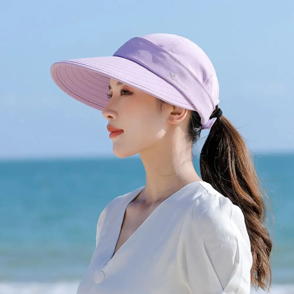 Sun Hat Polyester Wide Brim Foldable Breathable