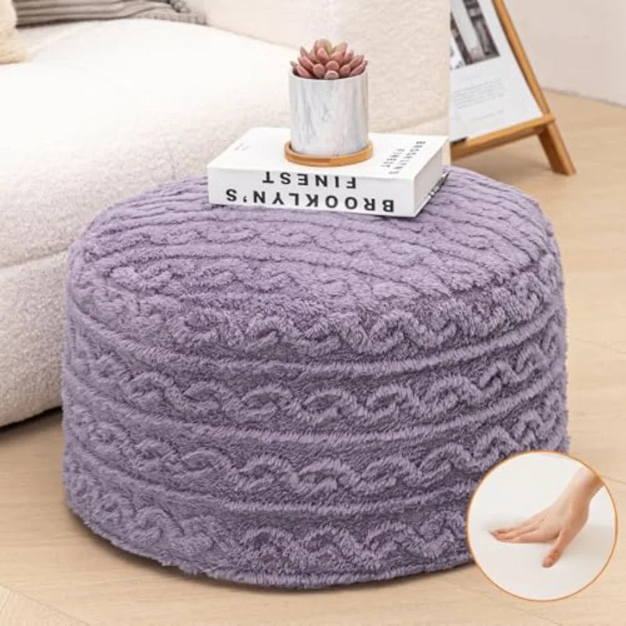 Pouf Ottoman Stuffed 20x20x12 Inch